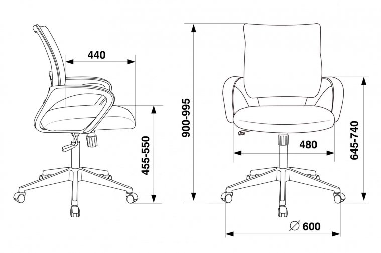 Компьютерное кресло CH-695N экокожа черный