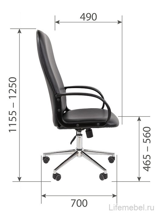 Компьютерное кресло Chairman 278 черный / хром