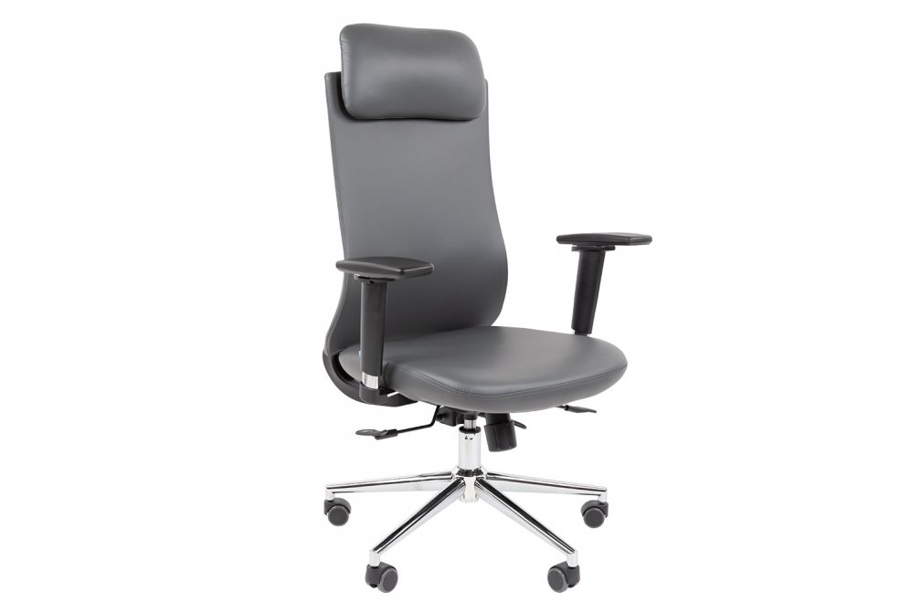 Компьютерное кресло Chairman 500LUX экокожа серый