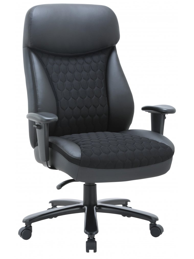 Компьютерное кресло Chairman CH414 экокожа / ткань черный
