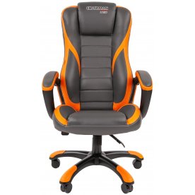 Компьютерное кресло Chairman game 22 экопремиум серое / оранжевое