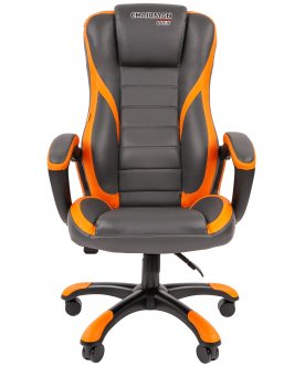 Компьютерное кресло Chairman game 22 экопремиум серое / оранжевое