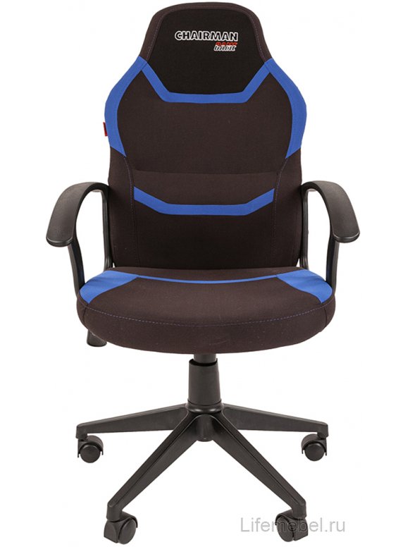 Компьютерное кресло Chairman game 9 New ткань черный / синий