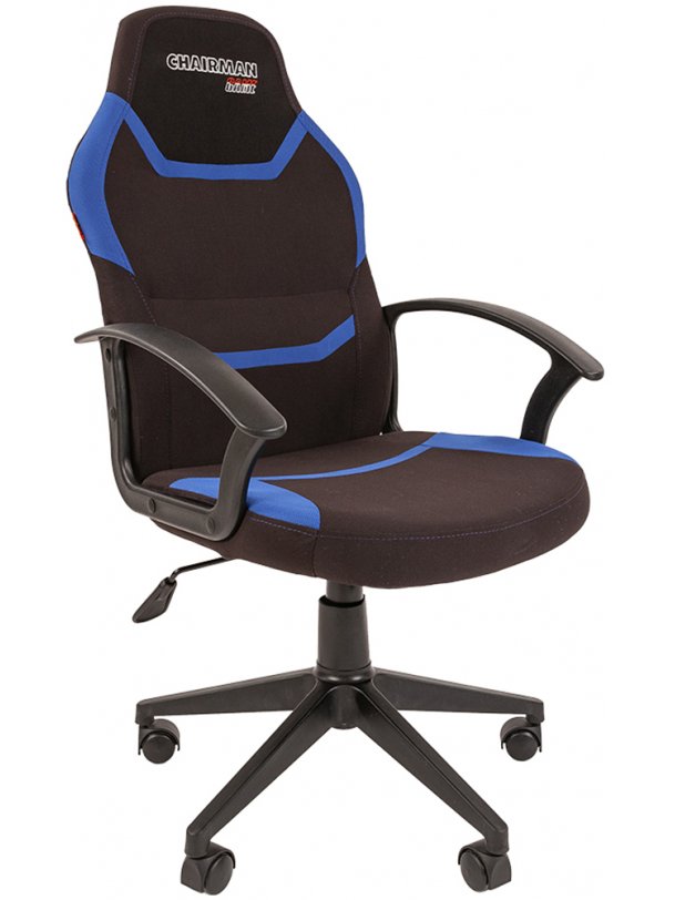 Компьютерное кресло Chairman game 9 New ткань черный / синий