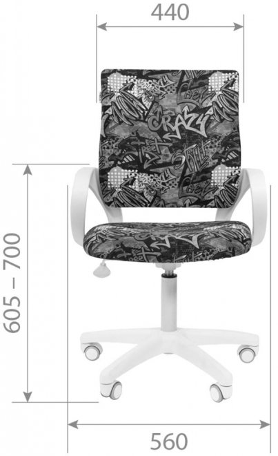 Компьютерное кресло Chairman Kids 103 ткань принцессы LT