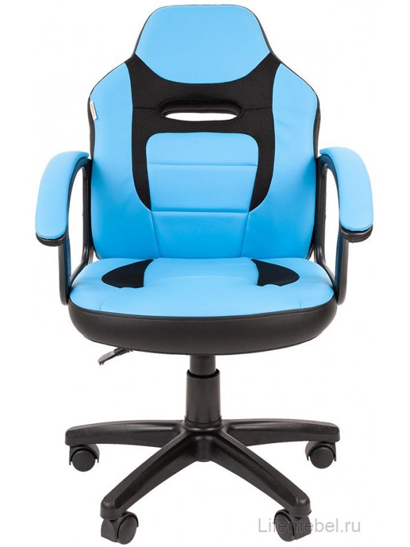 Компьютерное кресло Chairman kids 110 черный / голубой