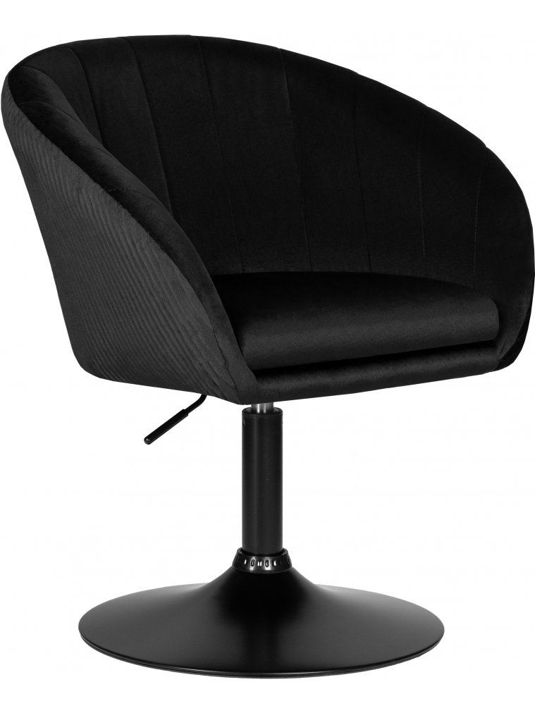 Компьютерное кресло Dobrin Edison Black черный велюр 1922-21