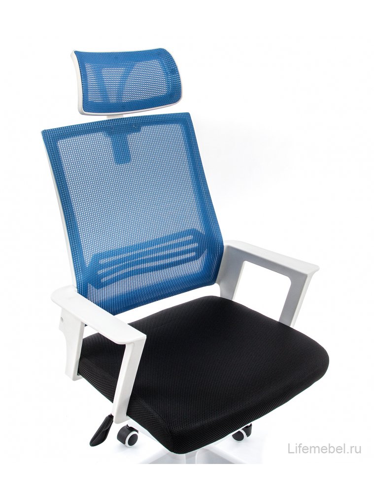 Компьютерное кресло Dreamer белое / черное / голубое