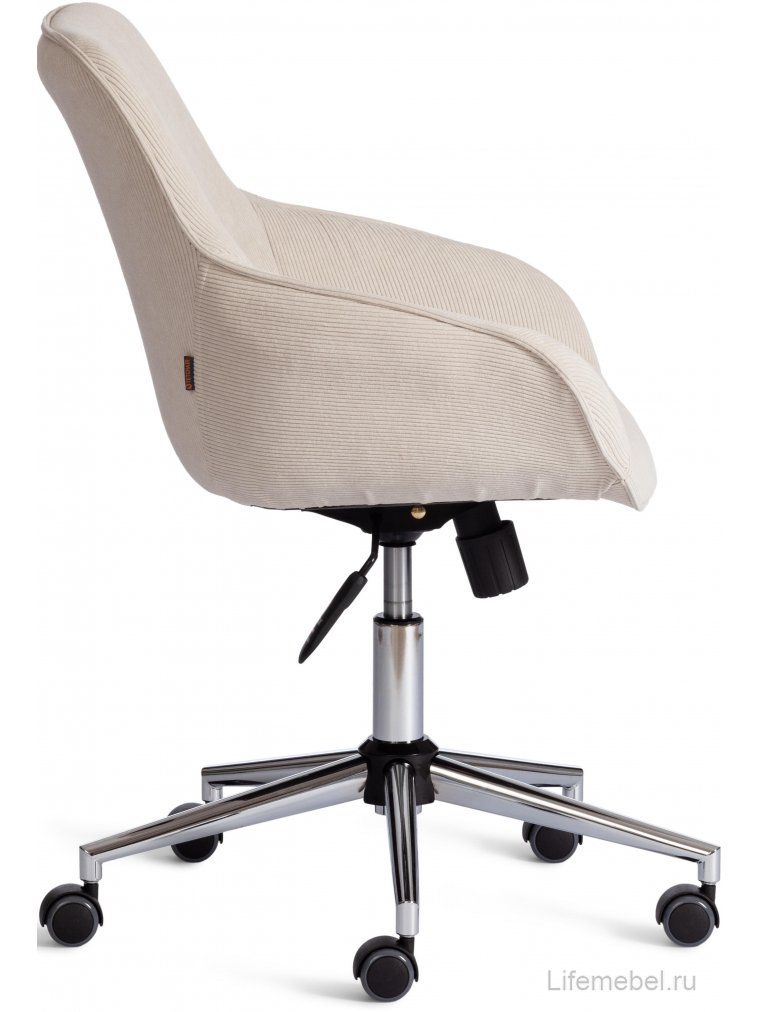 Компьютерное кресло Dublin хром / вельвет молочный