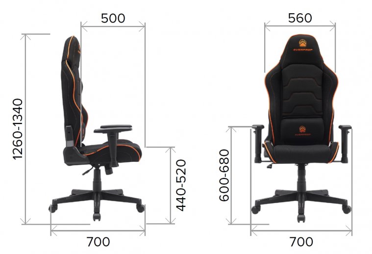 Компьютерное кресло Everprof Panther ткань оранжевый