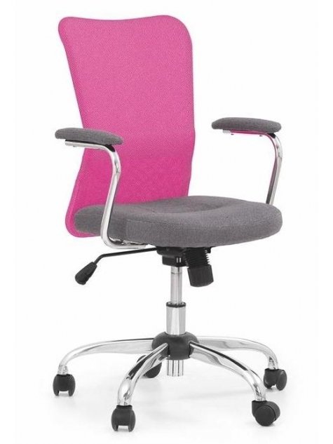 Компьютерное кресло Andy розовое / серое