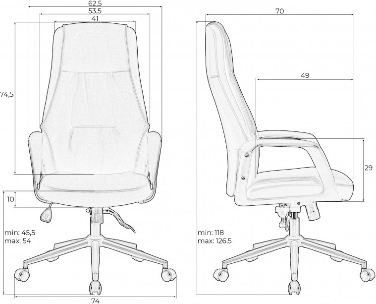 Компьютерное кресло Ken черное