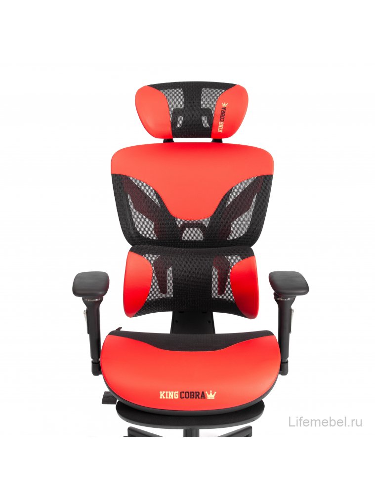 Компьютерное кресло KingCobra черный / красный