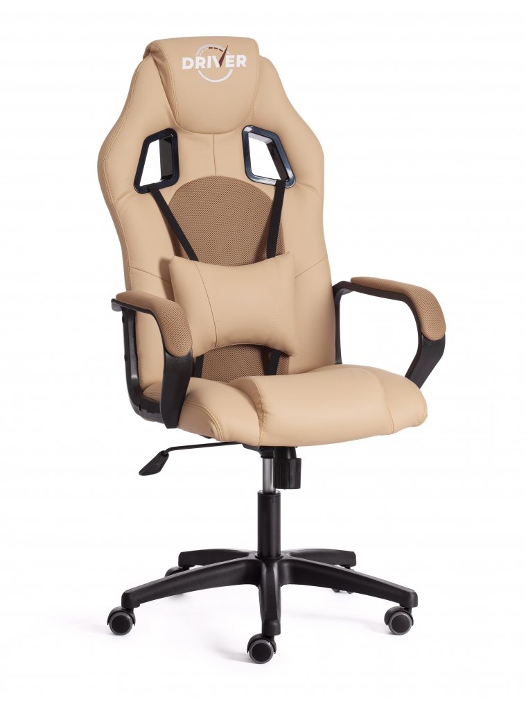 Компьютерное кресло Driver/Драйвер кожзам бежевый / бронза