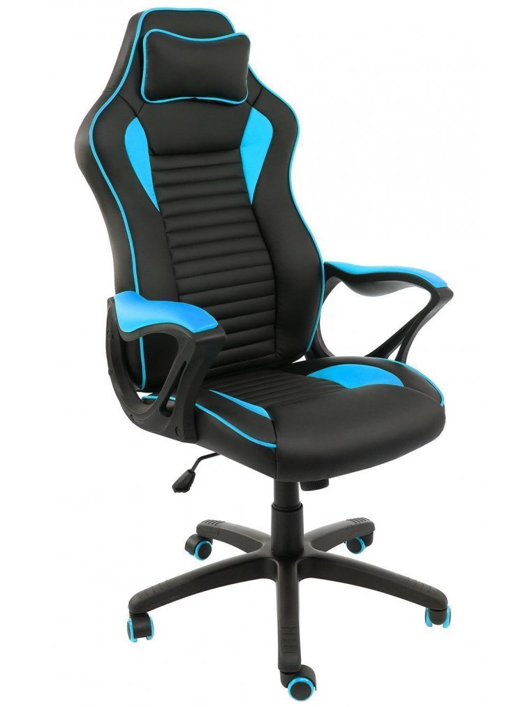 Компьютерное кресло Leon черное / голубое