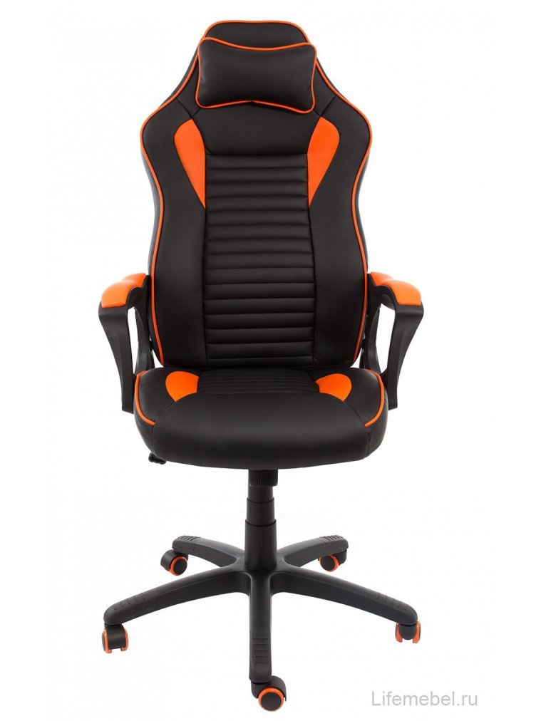 Компьютерное кресло Leon черное / оранжевое