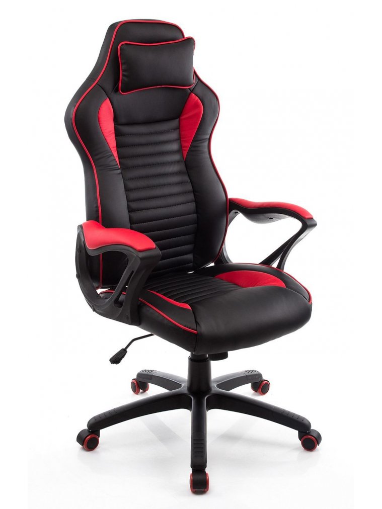 Компьютерное кресло Leon красное / черное
