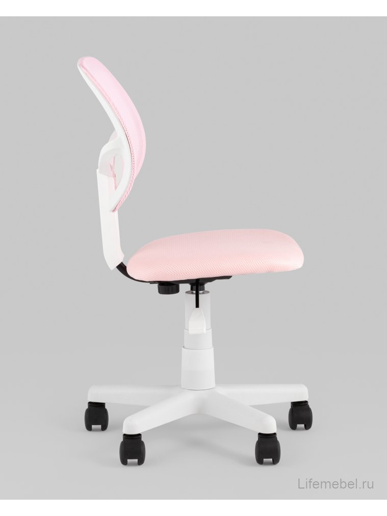 Компьютерное кресло Лори, розовый, пластик белый