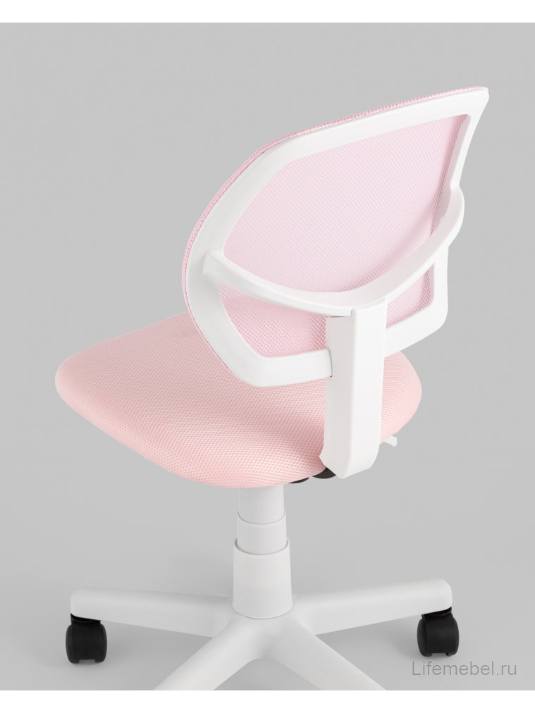 Компьютерное кресло Лори, розовый, пластик белый