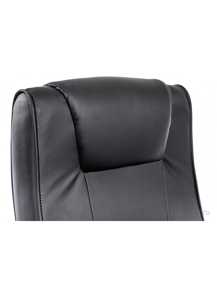 Компьютерное кресло «Максима» (Maxima) хром, черное из экокожи