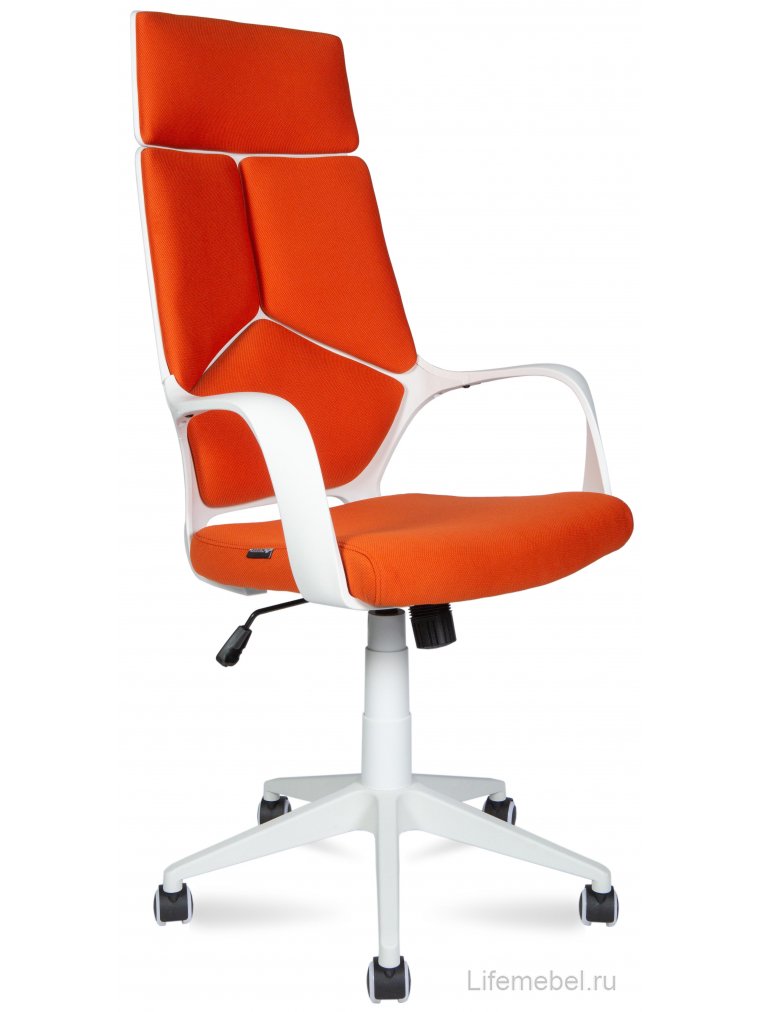 Компьютерное кресло IQ CX0898H white plastic / orange белый пластик /оранжевая ткань