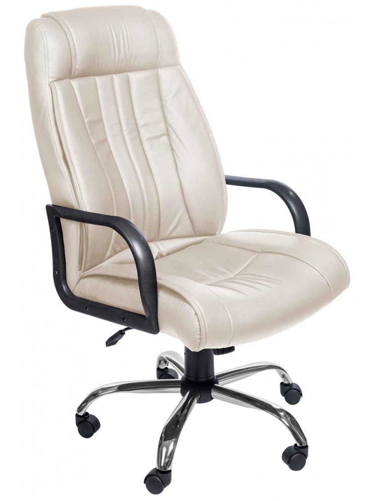 Компьютерное кресло Пегас М бежевое / хром