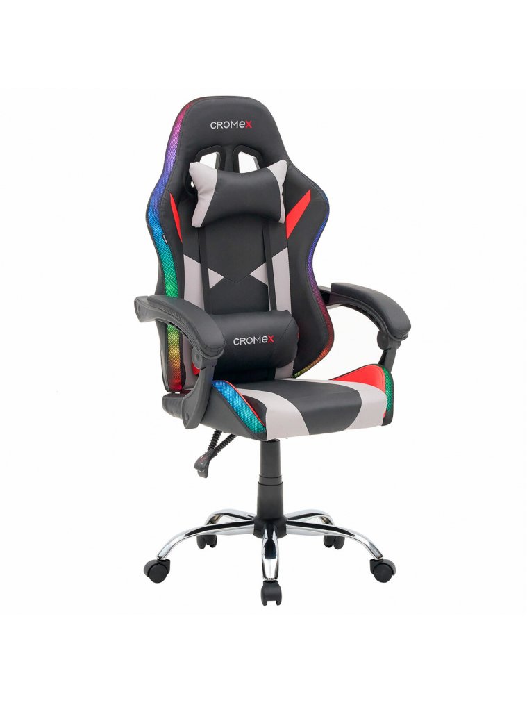 Компьютерное кресло Quantum GM-155 RGB экокожа черный / красный / серый