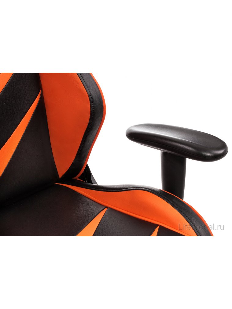 Компьютерное кресло Racer с подголовником черное / оранжевое