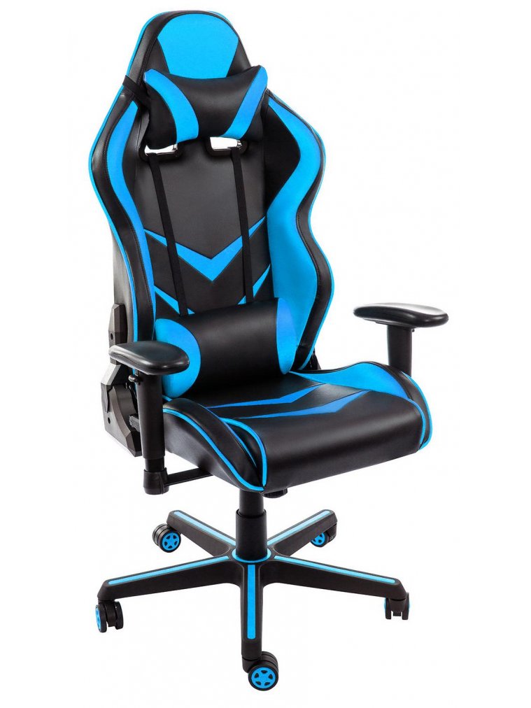 Компьютерное кресло Racer черное / голубое