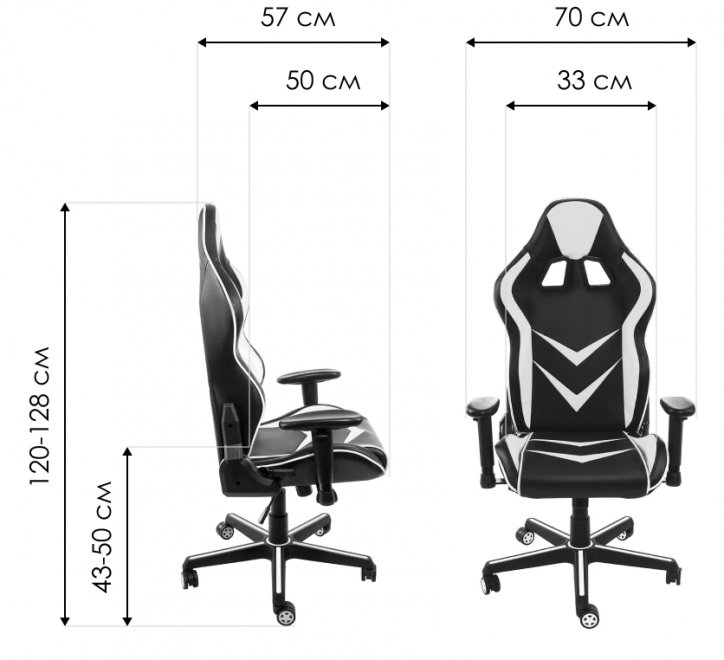 Компьютерное кресло Racer черное / голубое