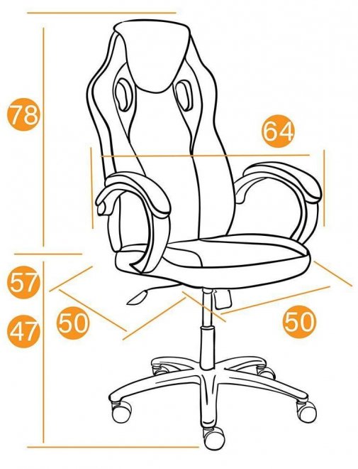 Компьютерное кресло Racer GT new металлик / оранжевый 36/07