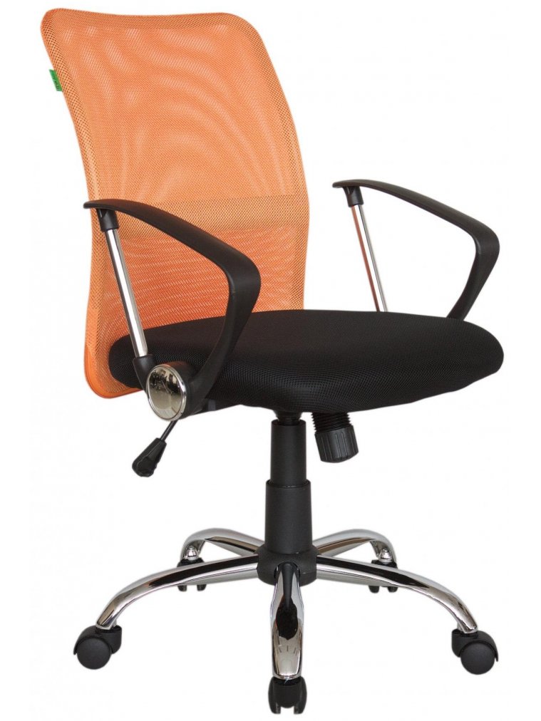 Компьютерное кресло RCH 8075 чёрная ткань / оранжевая сетка DW-05