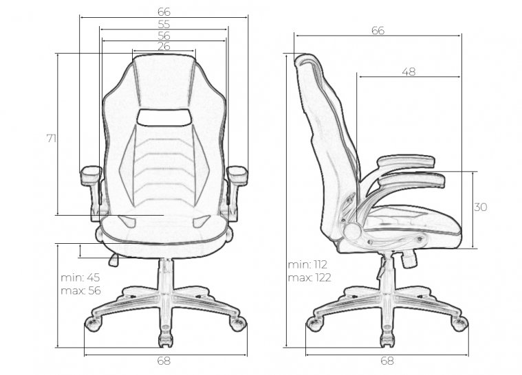 Компьютерное кресло Rick черная ткань /  черный