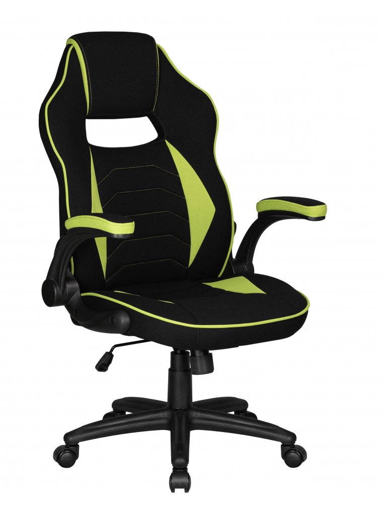 Компьютерное кресло Rick черно-светло-зеленая ткань / черный