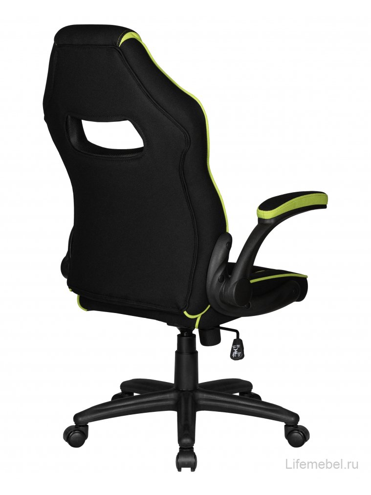 Компьютерное кресло Rick черно-светло-зеленая ткань / черный