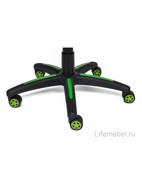Компьютерное кресло Runner черное / зеленое 36-6 / tw-26 / tw-12 кожзам / ткань