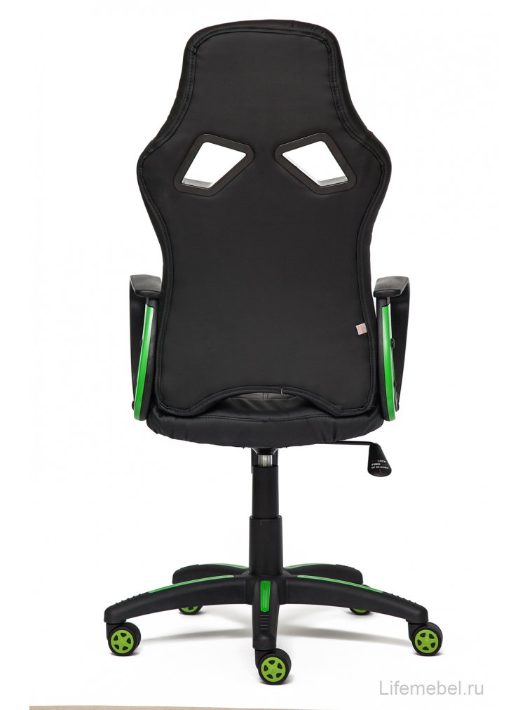 Компьютерное кресло Runner черное / зеленое 36-6 / tw-26 / tw-12 кожзам / ткань
