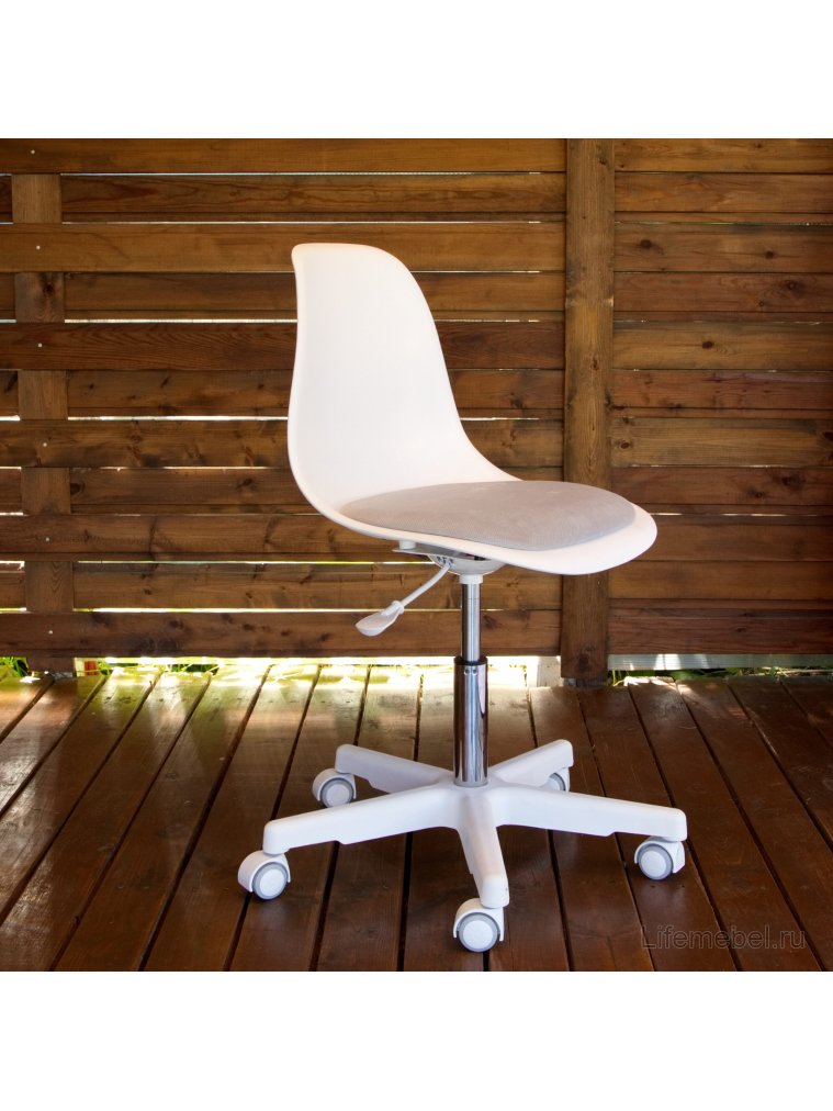Компьютерное кресло Смузи белый / белый / серый