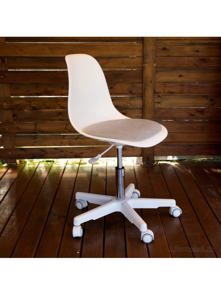 Компьютерное кресло Смузи белый / белый / серый