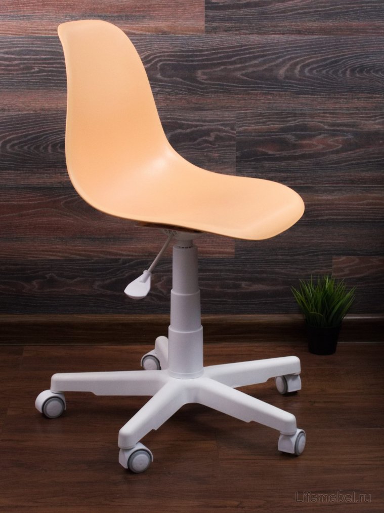 Компьютерное кресло Смузи белый / персиковый