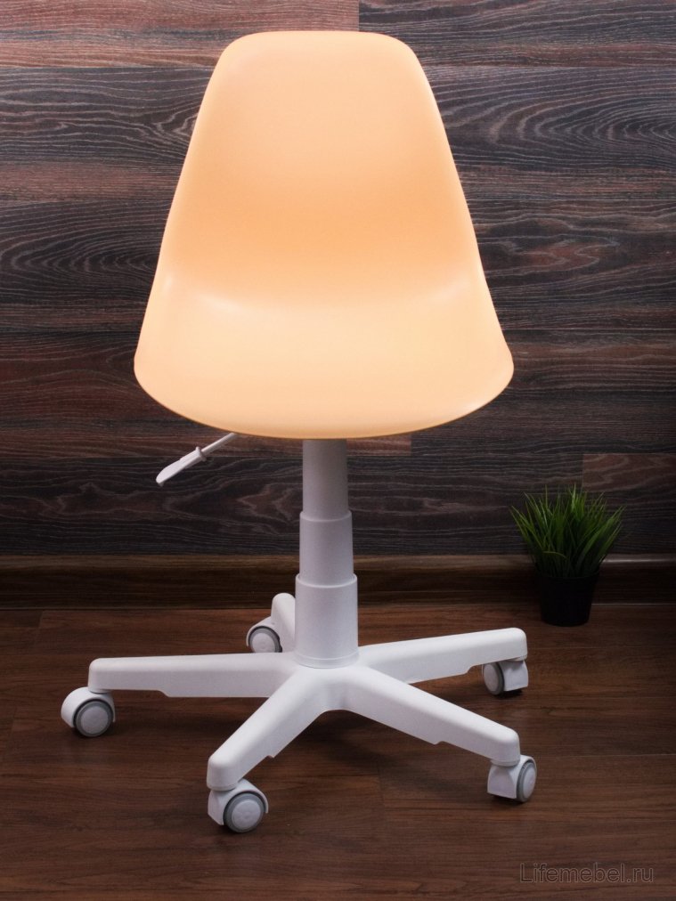 Компьютерное кресло Смузи белый / персиковый