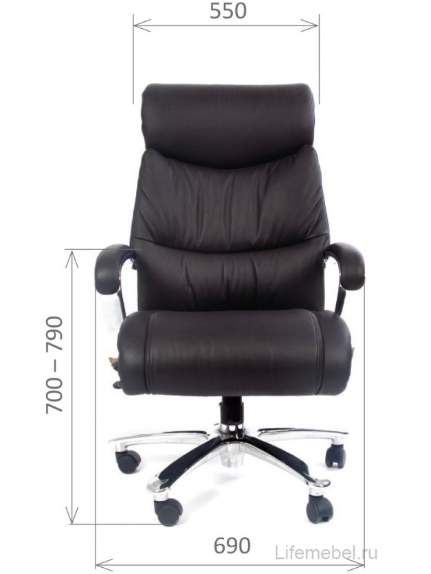 Компьютерное кресло Chairman СН401 кожа / PU / черное