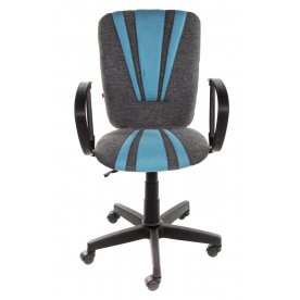 Компьютерное кресло «Спектрум» (Spectrum) серый / голубой / ткань