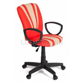 Компьютерное кресло «Спектрум» (Spectrum)  красный / бежевый / экокожа