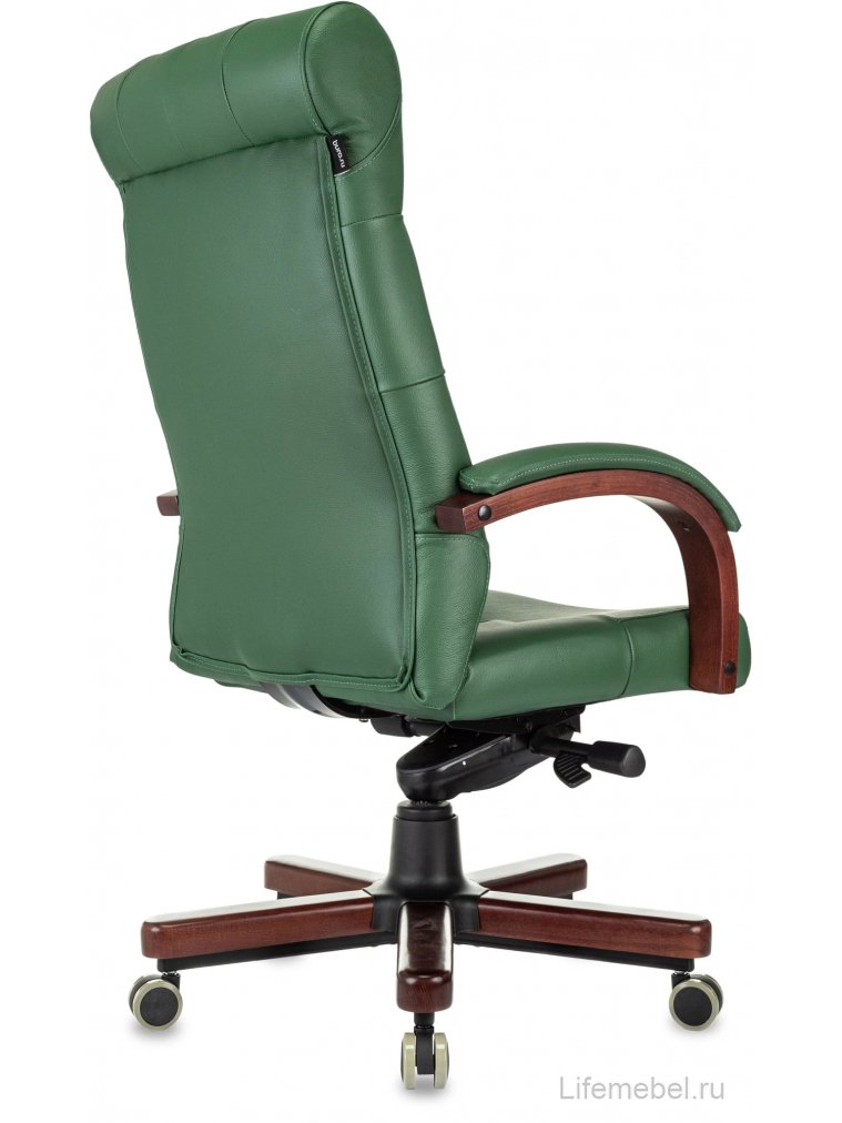 Компьютерное кресло T-9928Walnut кожа зеленый