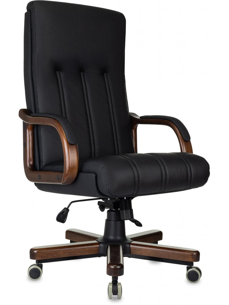 Компьютерное кресло T-9932Walnut кожа черный