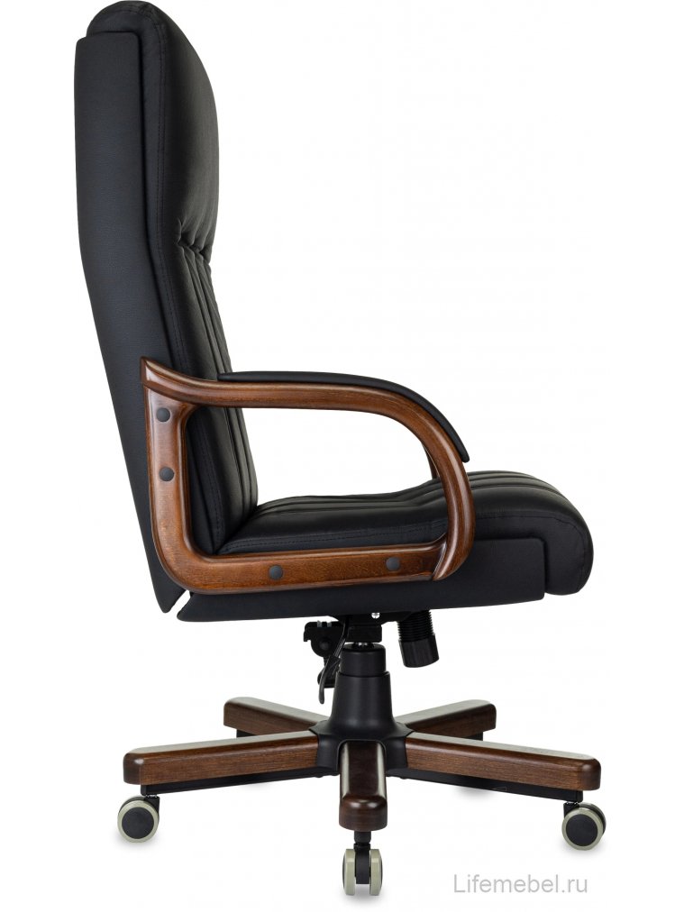 Компьютерное кресло T-9932Walnut кожа черный