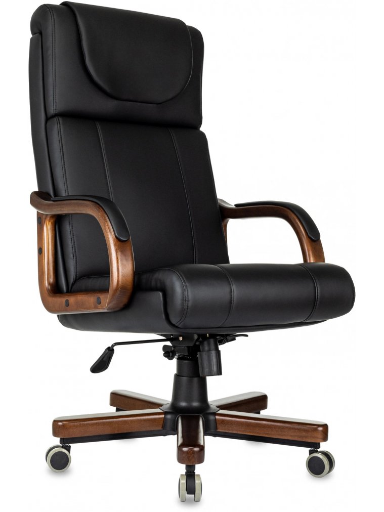 Компьютерное кресло T-9933Walnut экокожа черный