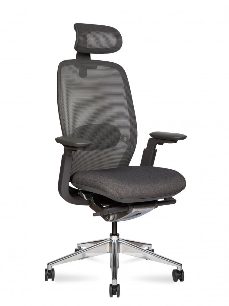 Компьютерное кресло Tesla aluminium серый