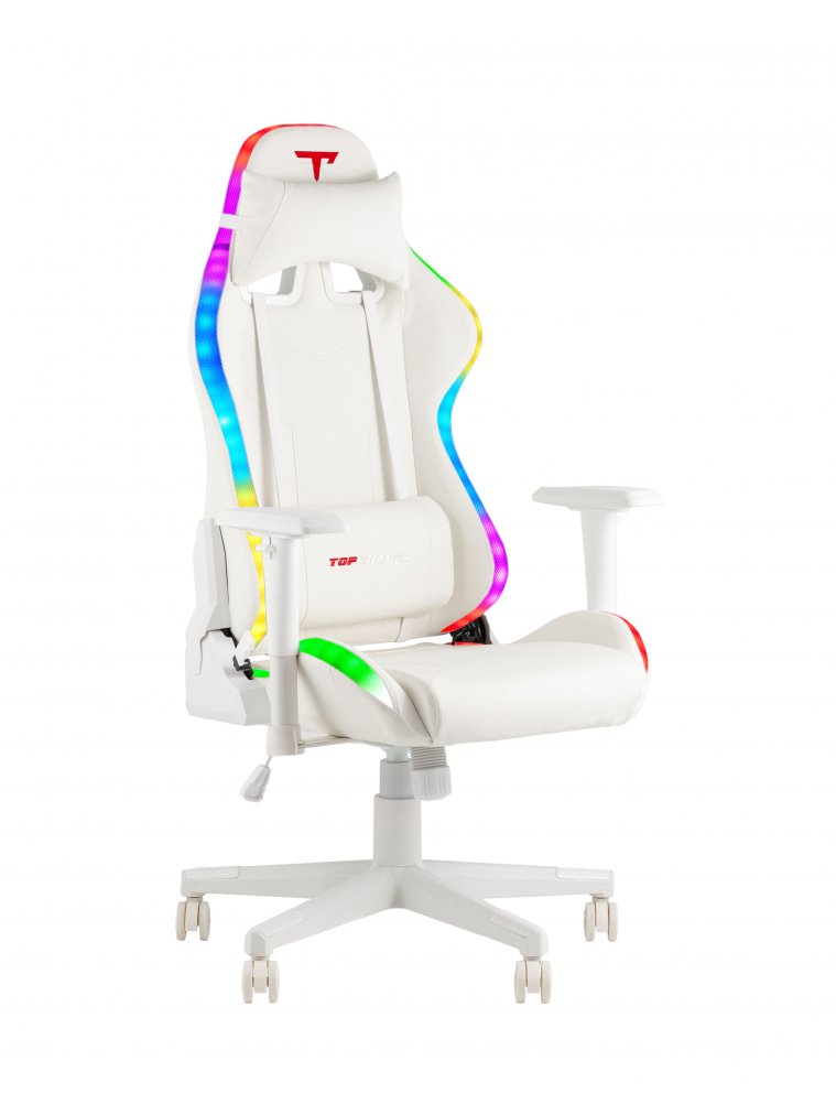 Компьютерное кресло с подсветкой Гэйм, белый
